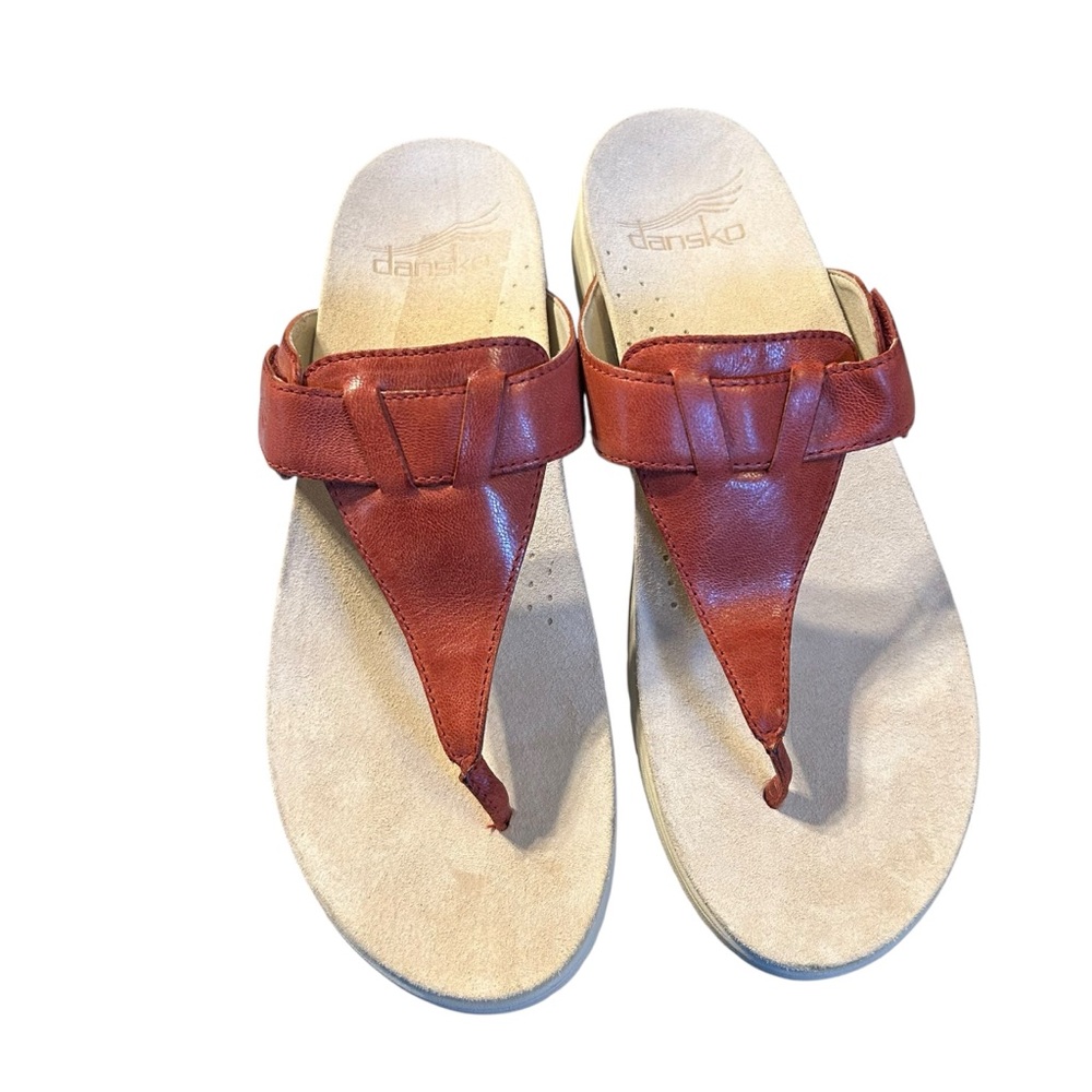 Dansko Women's CECE Red Leather Sandals